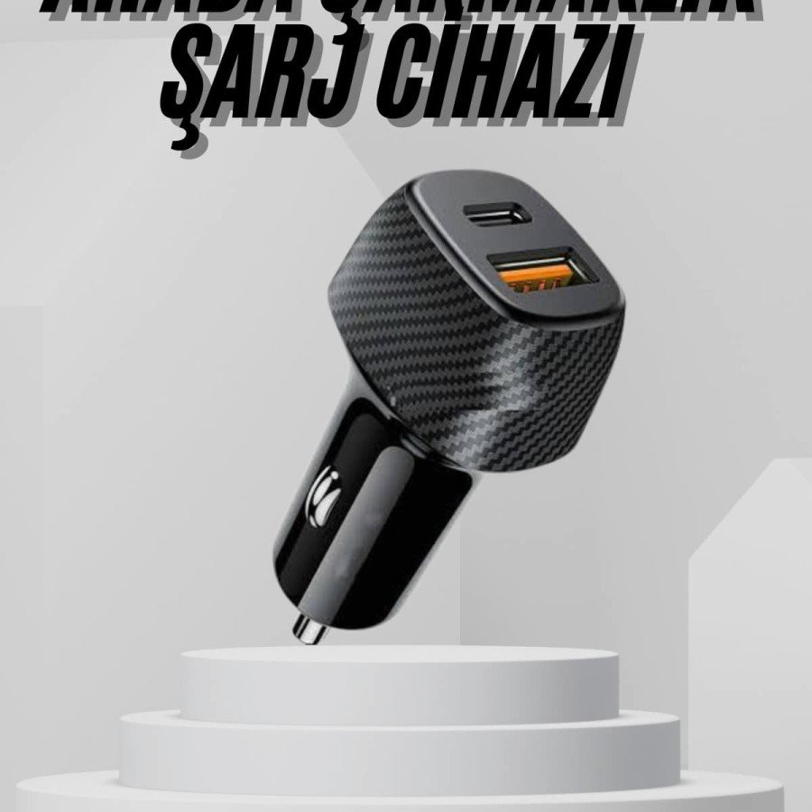 In-Car Charger 38W Power Capacity Type-C Port Car Cigarette Lighter