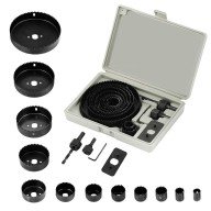16 Piece Punch Set Wood Cutting Saw Drill Bit Set Drywall Ceiling Cutting