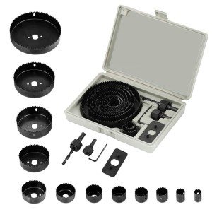 16 Piece Punch Set Wood Cutting Saw Drill Bit Set Drywall Ceiling Cutting