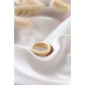 Gold Color Adjustable Auger Women s Ring