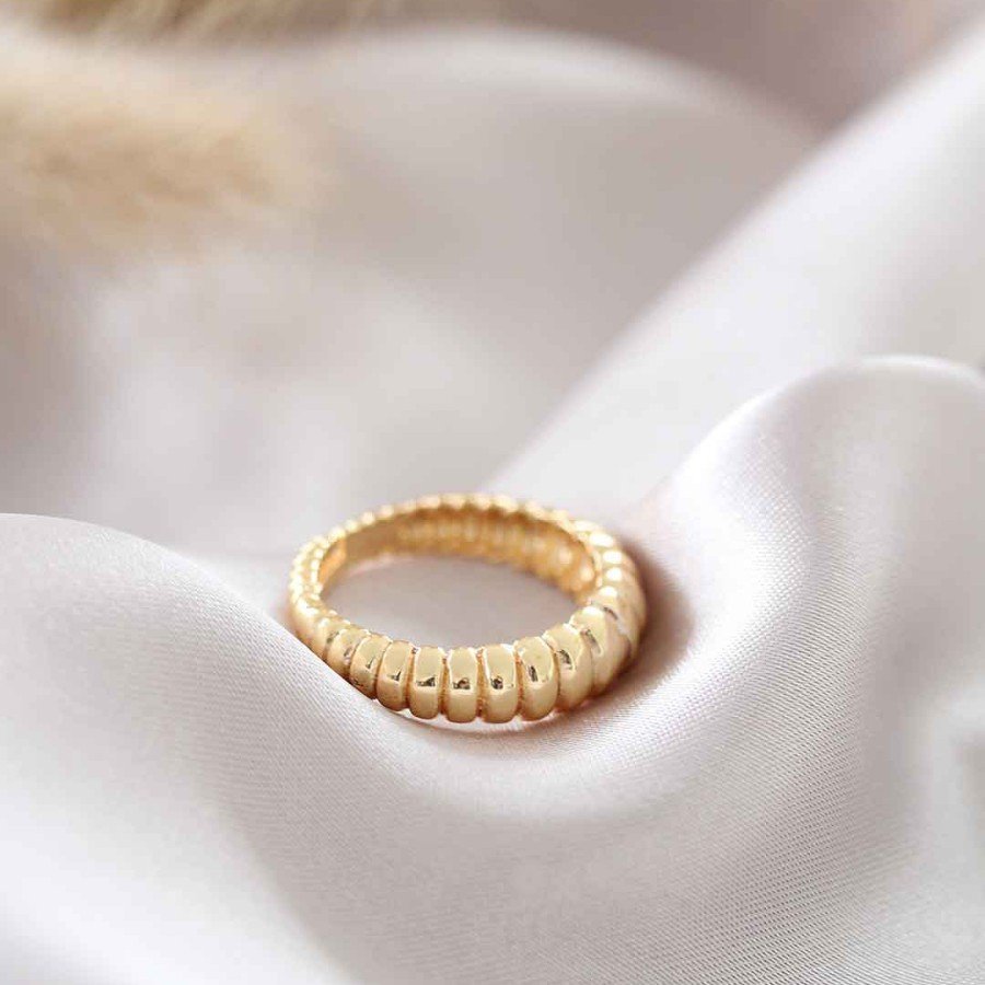 Gold Color Adjustable Auger Women s Ring