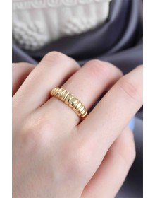 Gold Color Adjustable Auger Women's Ring