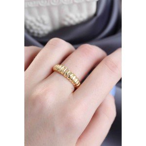 Gold Color Adjustable Auger Women's Ring