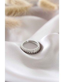 Silver Color Adjustable Auger Women's Ring