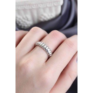 Silver Color Adjustable Auger Women's Ring