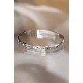 316L Steel Roman Numeral Silver Color Bracelet Clamp