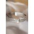 316L Steel Roman Numeral Silver Color Bracelet Clamp