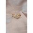 Adjustable Gold Color Metal Zircon Stone and Crystal Stone Butterfly Model Ring