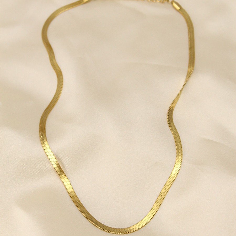 316L Steel Gold Color 45 cm Italian Chain Model Women s Necklace