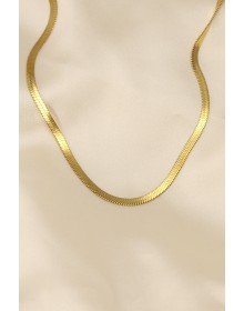 316L Steel Gold Color 45 cm Italian Chain Model Women's Necklace