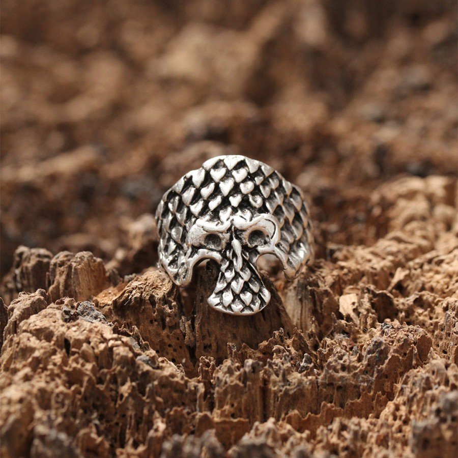 Skull Pattern Adjustable Ring