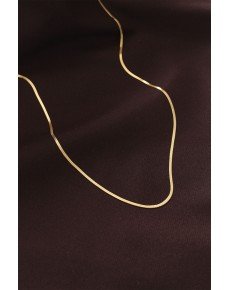 Steel Gold Color 60 cm Thin Italian Chain Necklace