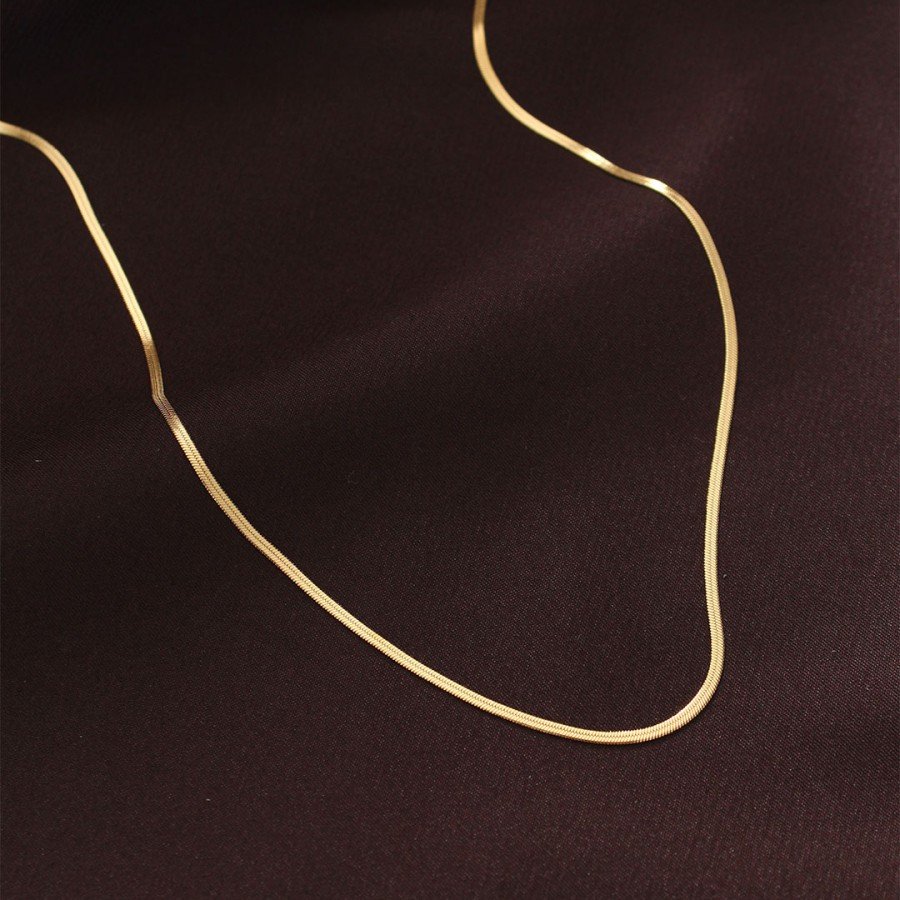 Steel Gold Color 60 cm Thin Italian Chain Necklace Steel Gold Color 60 cm Thin Italian Chain Necklace