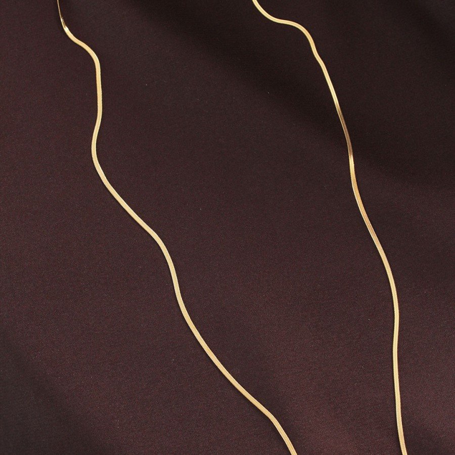 Steel Gold Color 60 cm Thin Italian Chain Necklace Steel Gold Color 60 cm Thin Italian Chain Necklace