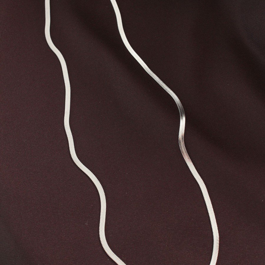 316L Steel Silver Color 60 cm Italian Chain Necklace