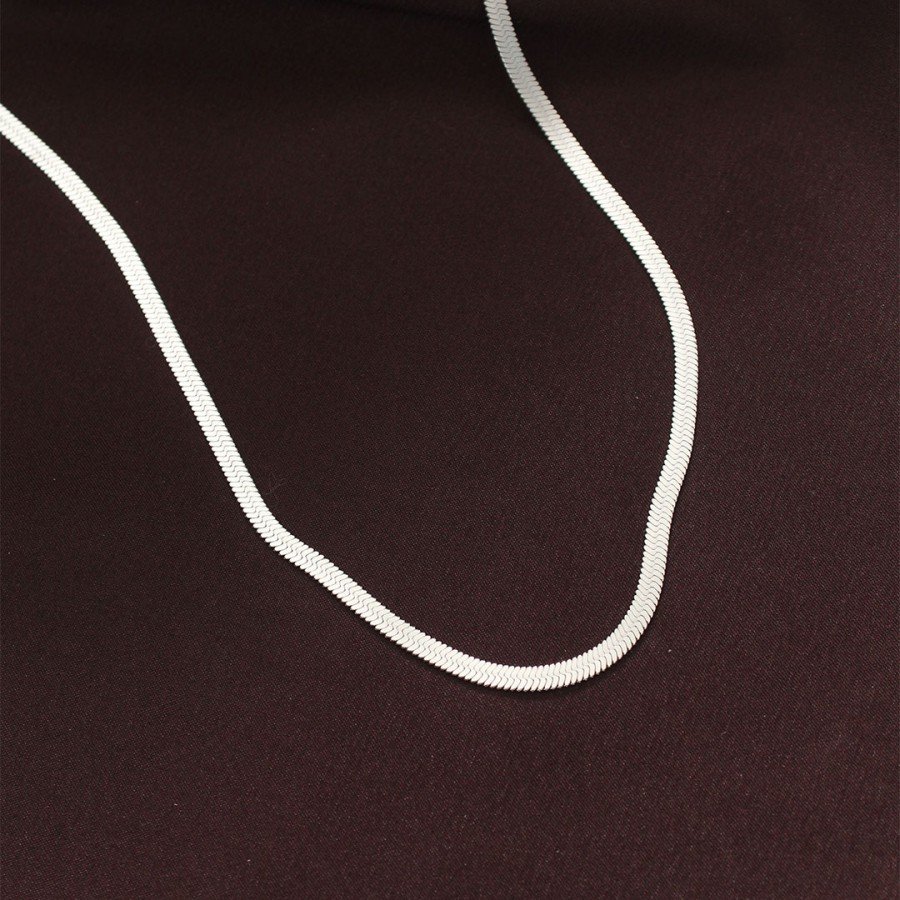 316L Steel Silver Color 60 cm Italian Chain Necklace