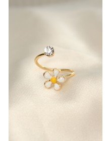 Daisy Design Zircon Stone Adjustable Ring