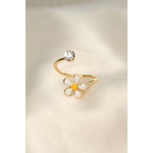 Daisy Design Zircon Stone Adjustable Ring