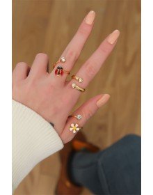Daisy Design Zircon Stone Adjustable Ring