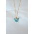 Gold Plated Turquoise Color Pearlescent Butterfly Necklace