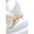 Zircon Stone Gold Plated Butterfly Women's Ring