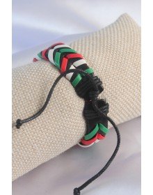 Mixed Color String Leather Men's Bracelet