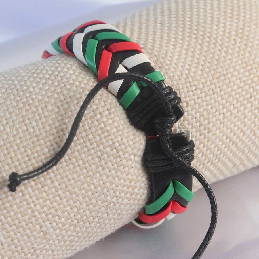Mixed Color String Leather Men s Bracelet