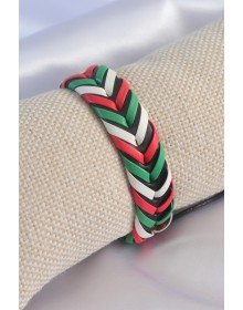 Mixed Color String Leather Men's Bracelet