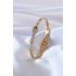 316L Steel Gold Color Snake Model Zircon Stone Detail Women's Handcuffs