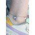 316L Steel Silver Color Heart Model Women's Anklet