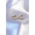Gold Color Zircon Stone Triangle Model Women's Earrings