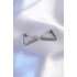 Silver Color Zircon Stone Triangle Model Women's Earrings