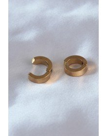 316L Steel Gold Color Compressed Men's Earrings