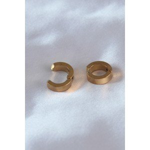 316L Steel Gold Color Compressed Men's Earrings 316L Steel Gold Color Compressed Men's Earrings