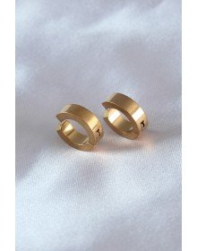 316L Steel Gold Color Compressed Men's Earrings