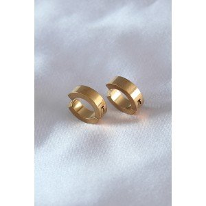 316L Steel Gold Color Compressed Men's Earrings
