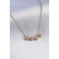 316L Steel Gold Color Openable Zircon Stone Clover Model Women s Necklace