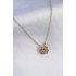 316L Steel Gold Color Openable Zircon Stone Clover Model Women's Necklace