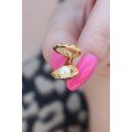316L Steel Gold Color Pop-Up Mussel Model Women s Necklace