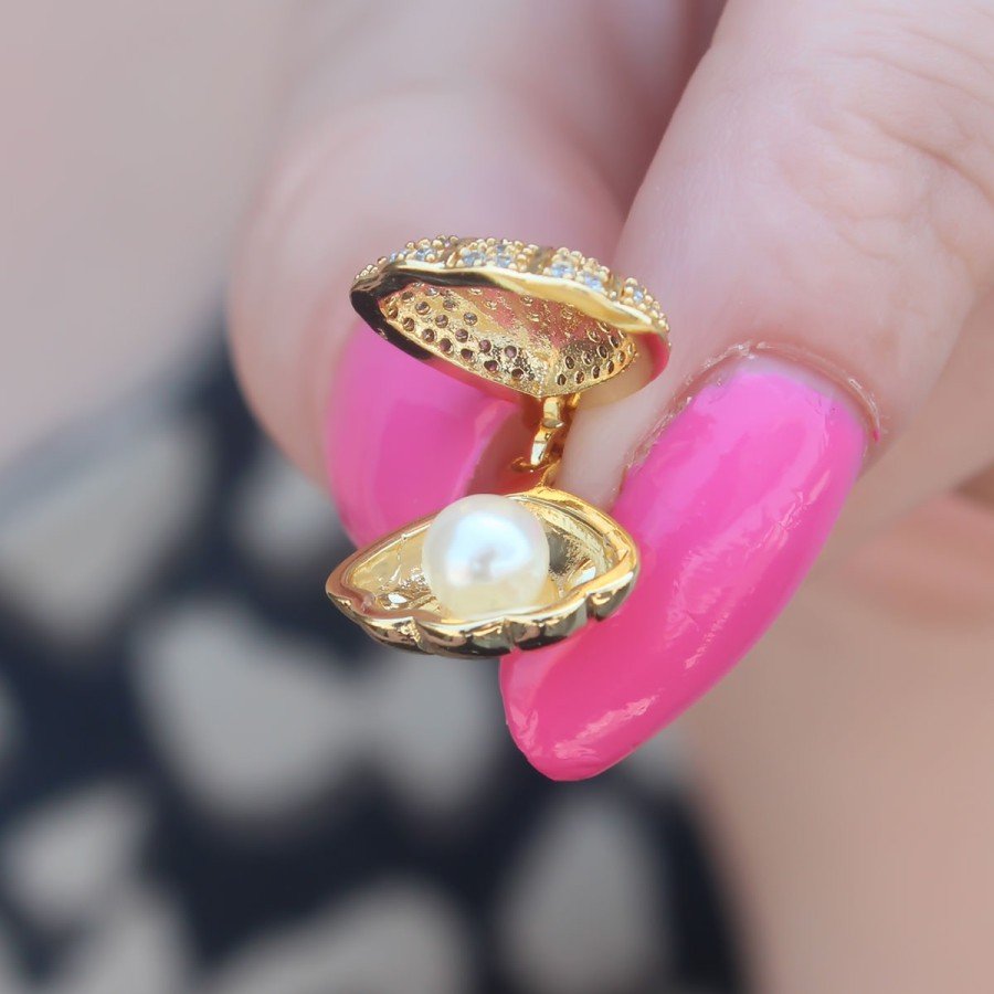 316L Steel Gold Color Pop-Up Mussel Model Women s Necklace
