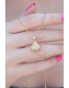 316L Steel Gold Color Pop-Up Mussel Model Women's Necklace