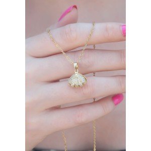 316L Steel Gold Color Pop-Up Mussel Model Women's Necklace