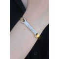 316L Steel Gold Color Zircon Stone Women s Handcuffs