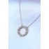 316L Steel Silver Color Zircon Stone Gold Detail Xoxo Women's Necklace