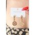 316L Steel Gold Color Dangle Flower Model Processing Detail Women's Earrings