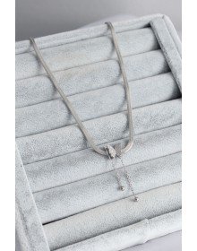 316L Steel Silver Color Italian Chain Model Silvery Butterfly Figure Women's Necklace