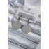 316L Steel Silver Color Pentagram Star Embroidered Women's Earrings