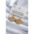 316L Steel Gold Color Zircon Stone Eye Engraved Model Women's Earrings