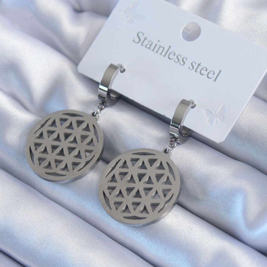 316L Steel Silver Color Lotus Model Women s Earrings