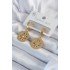 316L Steel Gold Color Polar Star Model Processing Detail Zircon Stone Women's Earrings